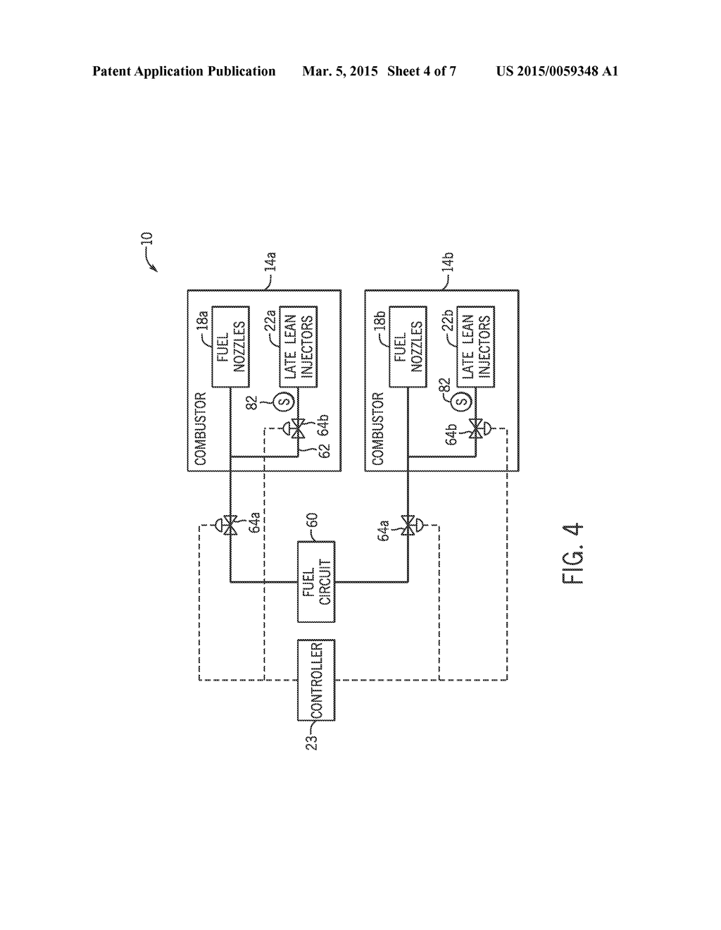 SYSTEM AND METHOD FOR CONTROLLING FUEL DISTRIBUTIONS IN A COMBUSTOR IN A     GAS TURBINE ENGINE - diagram, schematic, and image 05