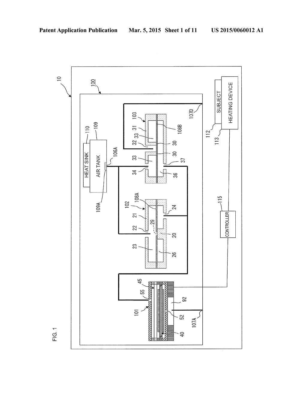 COOLING DEVICE AND HEATING AND COLLING APPARATUS - diagram, schematic, and image 02