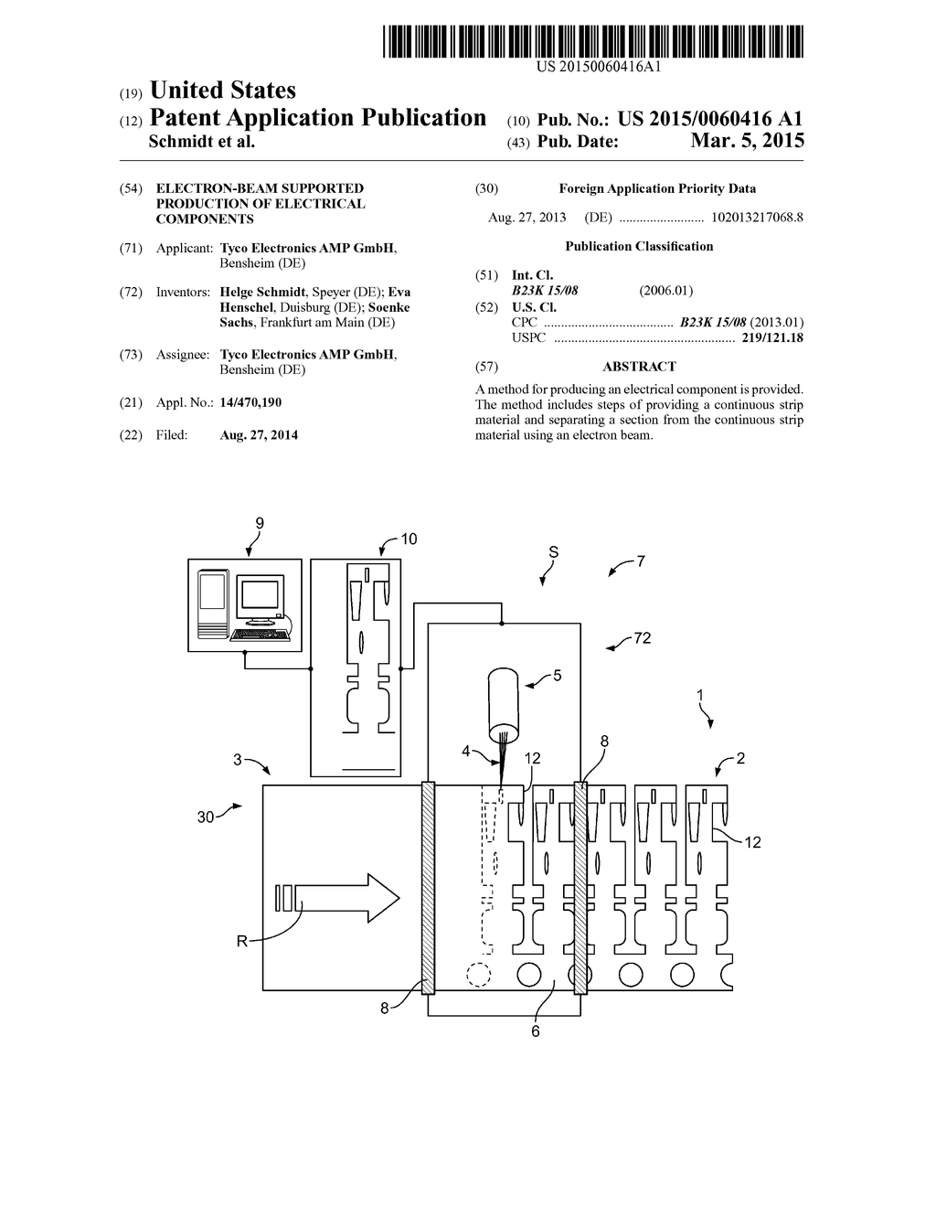 Electron-Beam Supported Production Of Electrical Components - diagram, schematic, and image 01