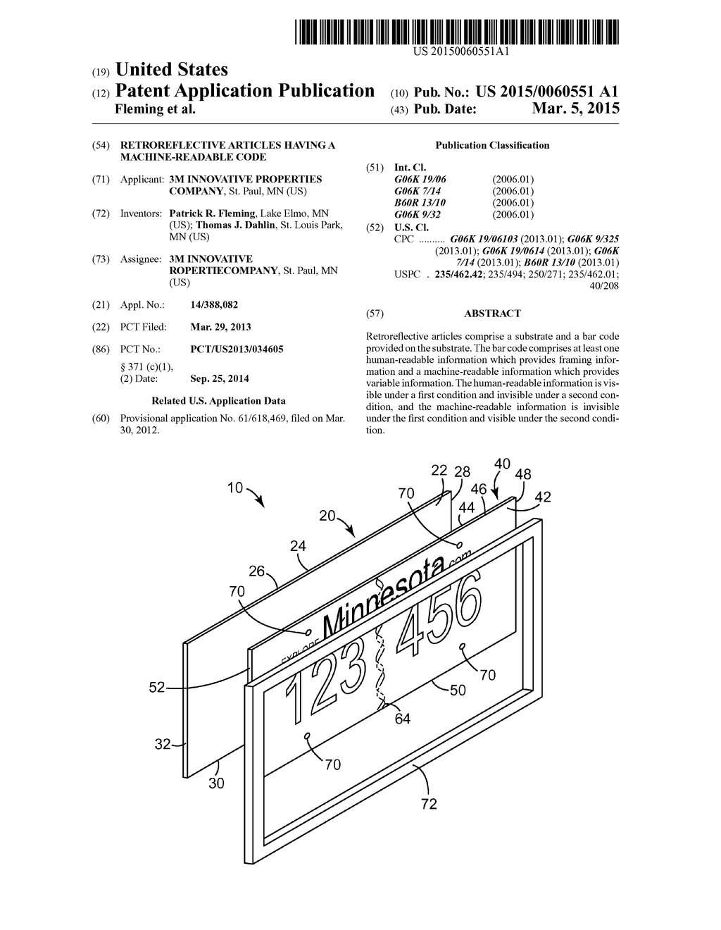 RETROREFLECTIVE ARTICLES HAVING A MACHINE-READABLE CODE - diagram, schematic, and image 01