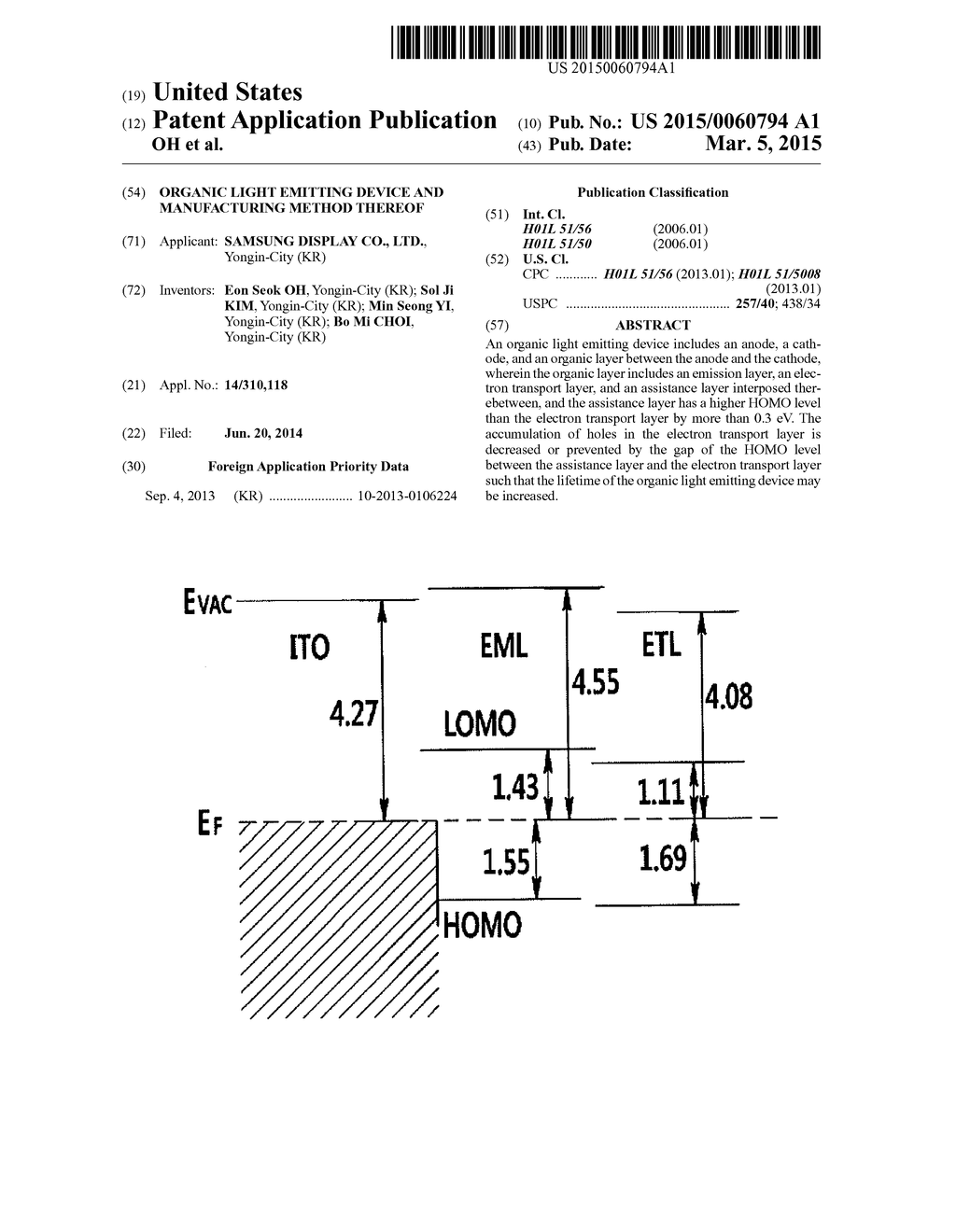 ORGANIC LIGHT EMITTING DEVICE AND MANUFACTURING METHOD THEREOF - diagram, schematic, and image 01