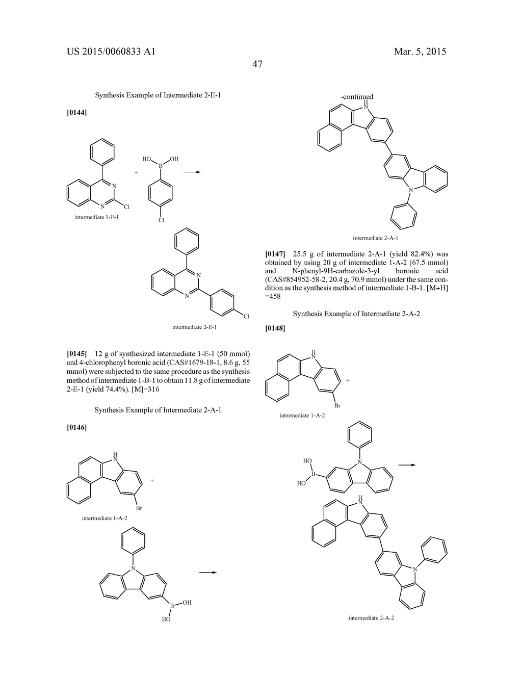 MATERIAL FOR ORGANIC ELECTRONIC DEVICE, AND ORGANIC ELECTRONIC DEVICE     USING THE SAME - diagram, schematic, and image 56