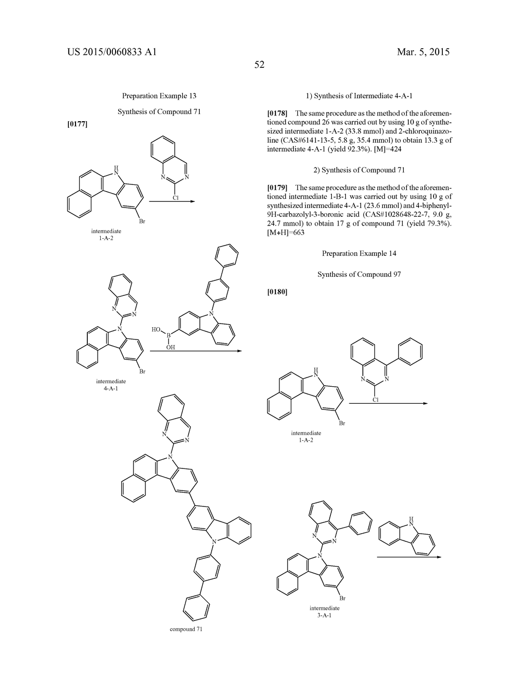 MATERIAL FOR ORGANIC ELECTRONIC DEVICE, AND ORGANIC ELECTRONIC DEVICE     USING THE SAME - diagram, schematic, and image 61