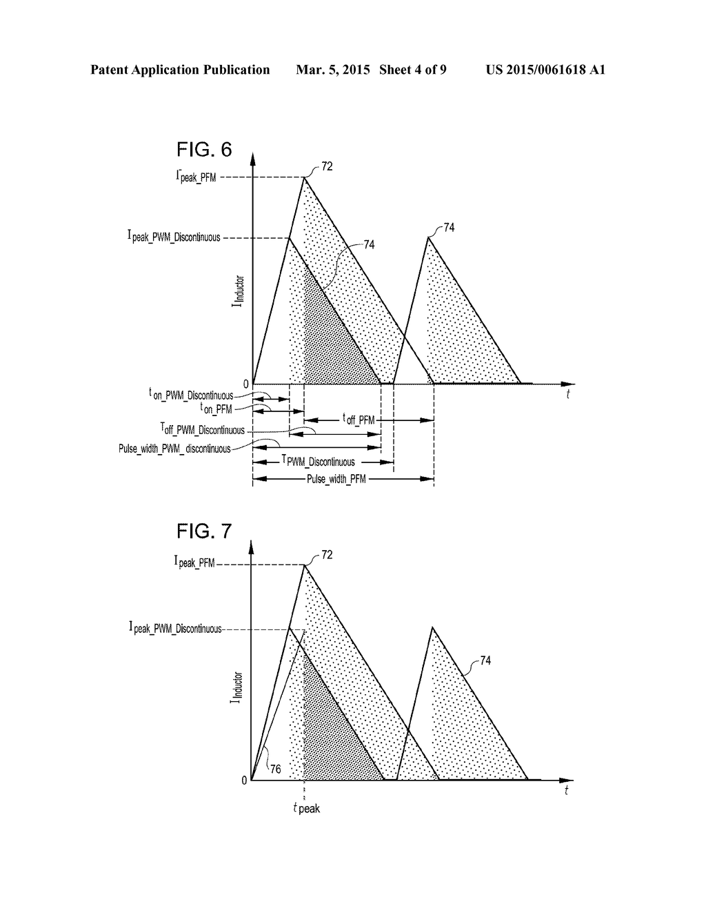 TRANSITIONING A POWER SUPPLY FROM A MODE TO ANOTHER MODE IN RESPONSE TO A     LENGTH OF A PORTION OF A CURRENT PULSE - diagram, schematic, and image 05