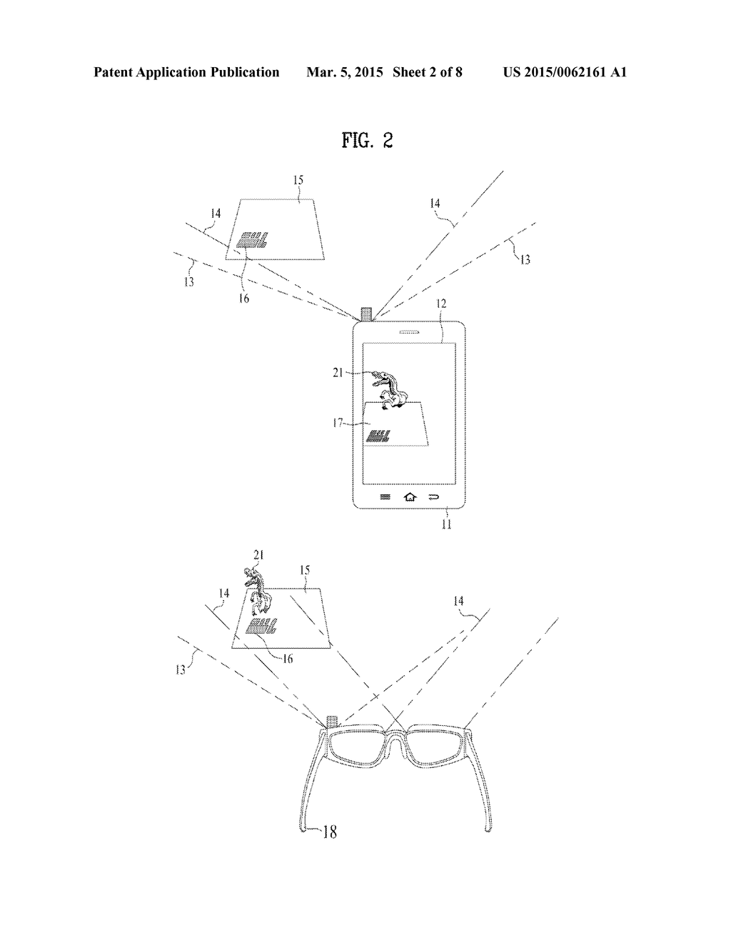 PORTABLE DEVICE DISPLAYING AUGMENTED REALITY IMAGE AND METHOD OF     CONTROLLING THEREFOR - diagram, schematic, and image 03