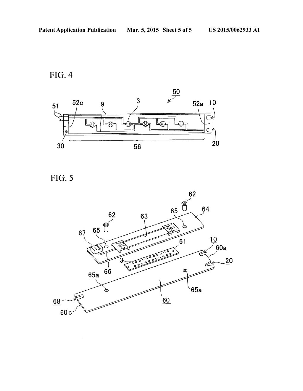 SUBSTRATE FOR MOUNTING LIGHT EMITTING ELEMENT AND METHOD OF FIXING THE     SUBSTRATE MEMBER - diagram, schematic, and image 06