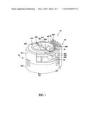 FAN FRAME HAVING TEMPERTURE DETECTING ELEMENT AND FAN HAVING TEMPERTURE     DETECTING ELEMENT diagram and image