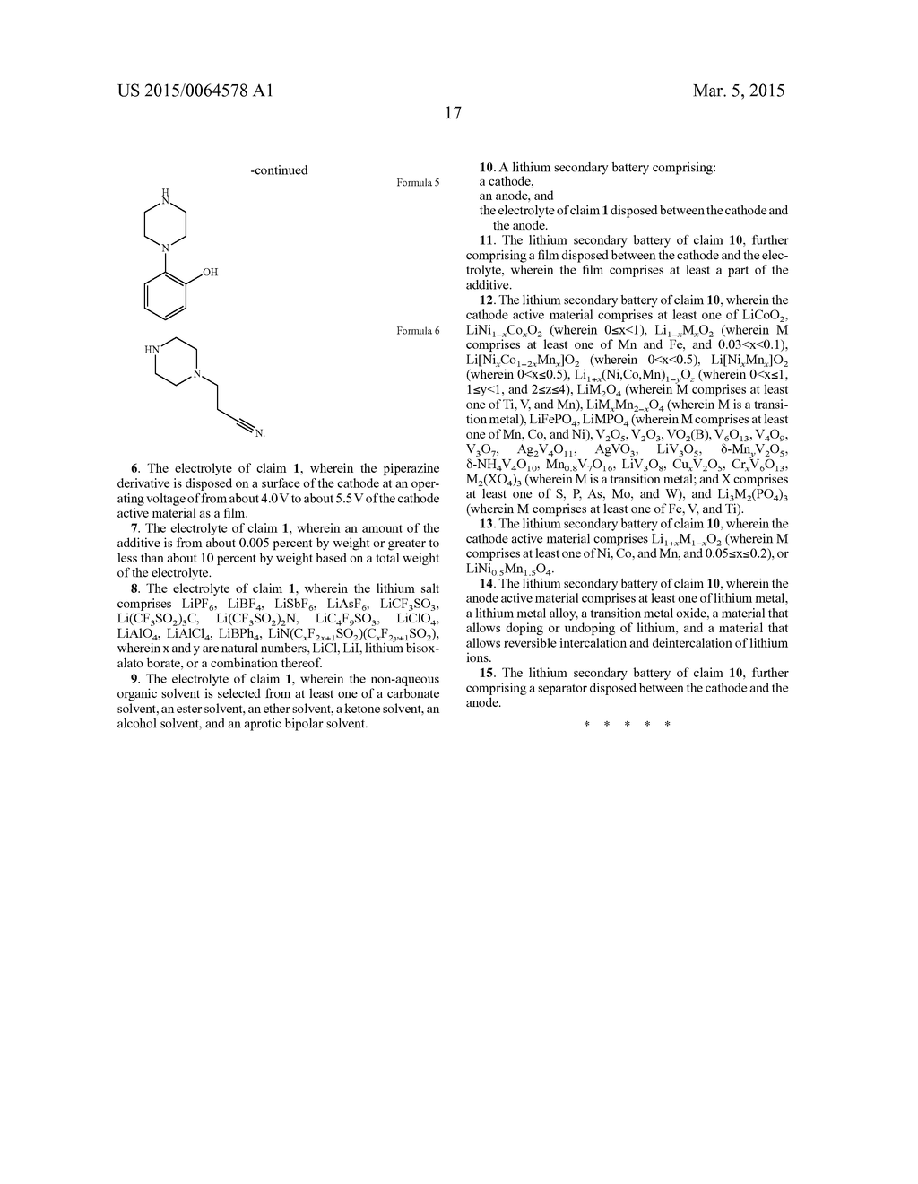 ELECTROLYTE FOR LITHIUM SECONDARY BATTERY AND LITHIUM SECONDARY BATTERY     USING THE SAME - diagram, schematic, and image 26