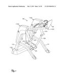 LOWER BODY MIMETIC EXERCISE DEVICE WITH FULLY OR PARTIALLY AUTONOMOUS     RIGHT AND LEFT LEG LINKS AND ERGONOMICALLY POSITIONED PIVOT POINTS diagram and image