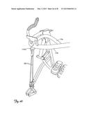 LOWER BODY MIMETIC EXERCISE DEVICE WITH FULLY OR PARTIALLY AUTONOMOUS     RIGHT AND LEFT LEG LINKS AND ERGONOMICALLY POSITIONED PIVOT POINTS diagram and image