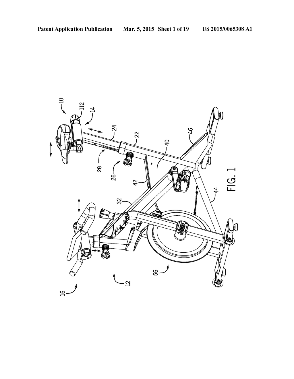 EXERCISE BICYCLE FRAME WITH BICYCLE SEAT AND HANDLEBAR ADJUSTMENT     ASSEMBLIES - diagram, schematic, and image 02