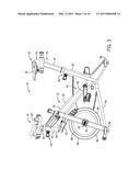 EXERCISE BICYCLE FRAME WITH BICYCLE SEAT AND HANDLEBAR ADJUSTMENT     ASSEMBLIES diagram and image