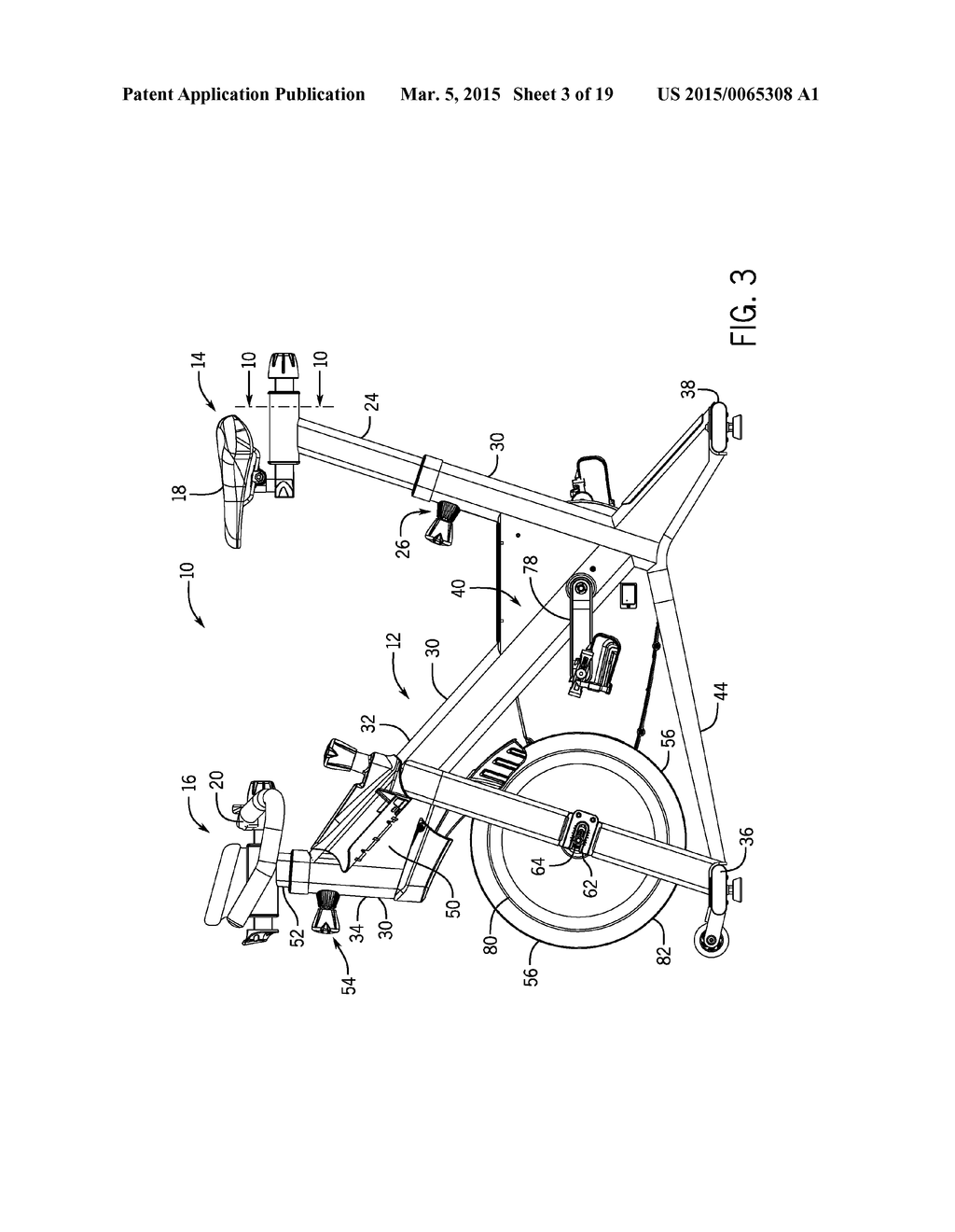 EXERCISE BICYCLE FRAME WITH BICYCLE SEAT AND HANDLEBAR ADJUSTMENT     ASSEMBLIES - diagram, schematic, and image 04