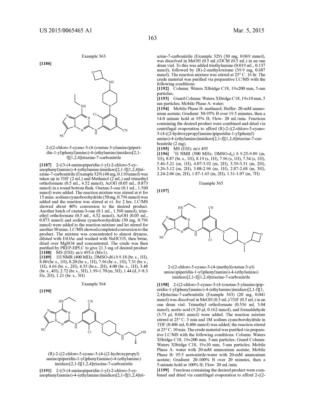 IMIDAZOTRIAZINECARBONITRILES USEFUL AS KINASE INHIBITORS - diagram, schematic, and image 164