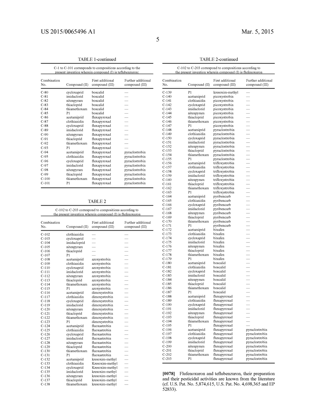 PESTICIDAL COMPOSITIONS COMPRISING BENZOYLUREA COMPOUND AND FURTHER     PESTICIDAL COMPOUND AND THEIR USES - diagram, schematic, and image 06