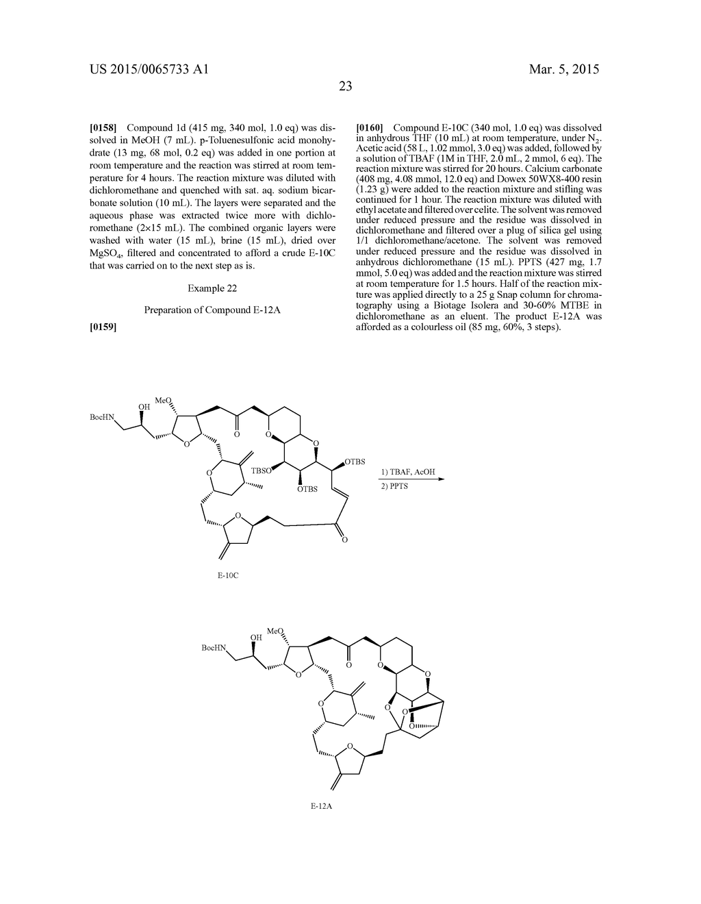 SYNTHETIC PROCESS FOR PREPARATION OF MACROCYCLIC C1-KETO ANALOGS OF     HALICHONDRIN B AND INTERMEDIATES USEFUL THEREIN - diagram, schematic, and image 24