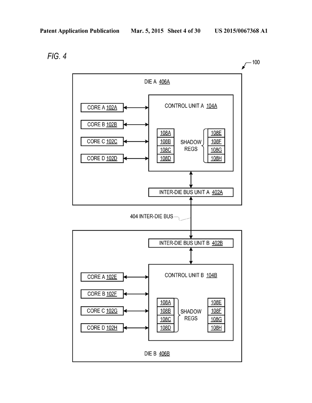 CORE SYNCHRONIZATION MECHANISM IN A MULTI-DIE MULTI-CORE MICROPROCESSOR - diagram, schematic, and image 05