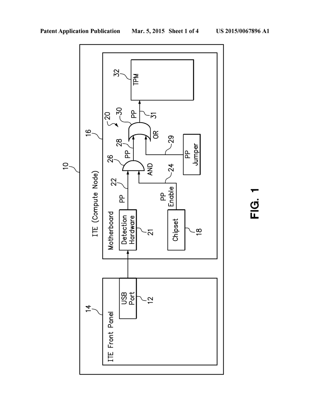 ASSERTING PHYSICAL PRESENCE TO A TRUSTED PLATFORM MODULE BY PHYSICALLY     CONNECTING OR DISCONNECTING A HOT PLUGGABLE DEVICE - diagram, schematic, and image 02