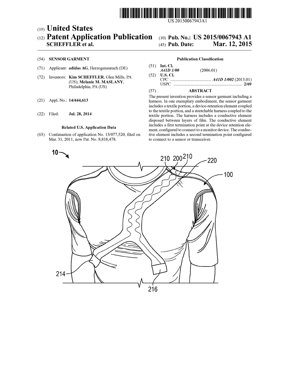 Sensor Garment - diagram, schematic, and image 01