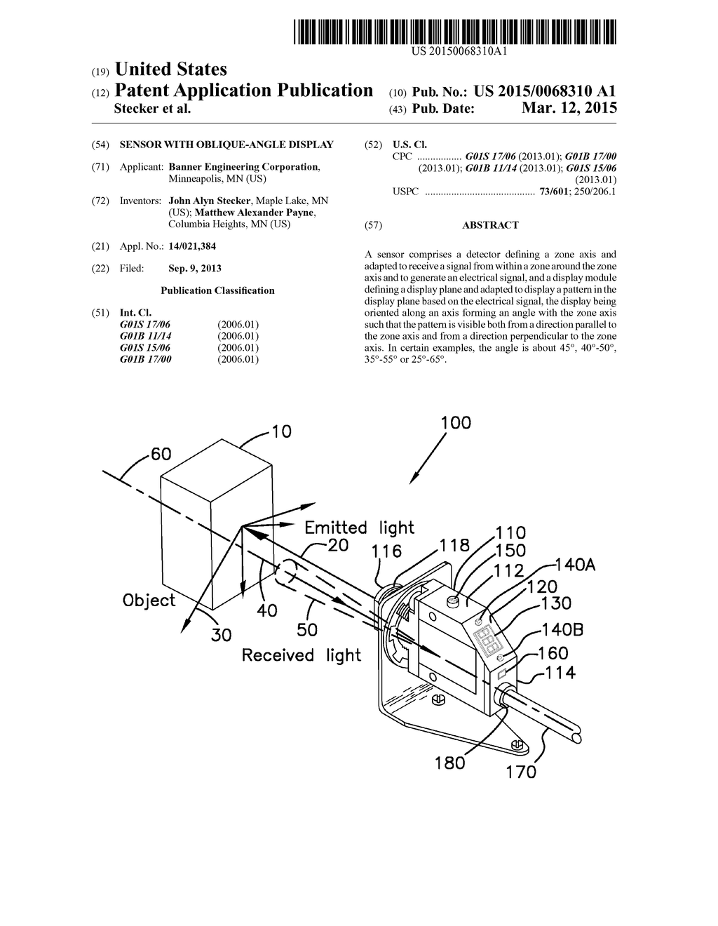 SENSOR WITH OBLIQUE-ANGLE DISPLAY - diagram, schematic, and image 01