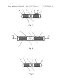 GAS ADSORBING DEVICE AND HOLLOW BODY HOUSING THE SAME diagram and image