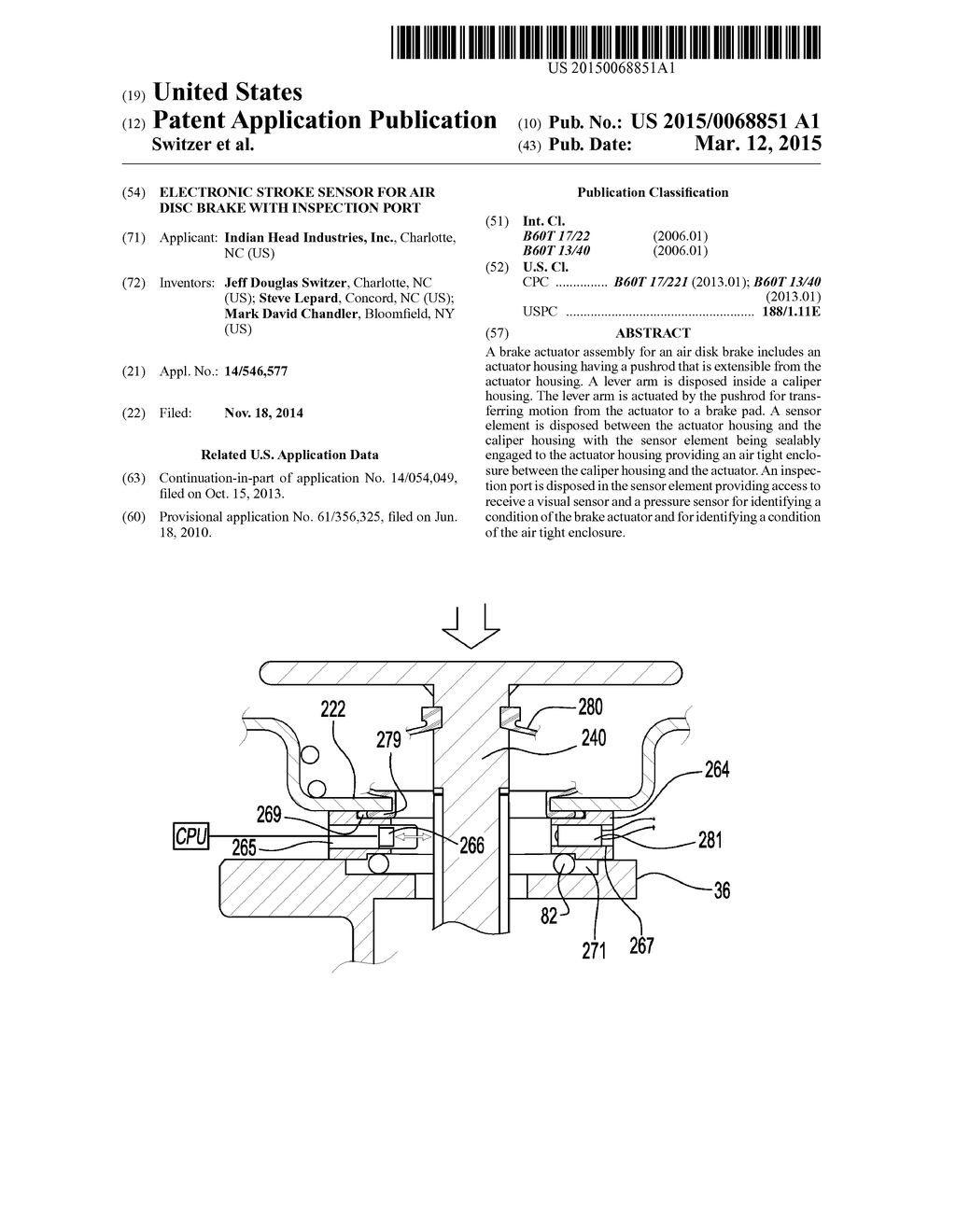 ELECTRONIC STROKE SENSOR FOR AIR DISC BRAKE WITH INSPECTION PORT - diagram, schematic, and image 01