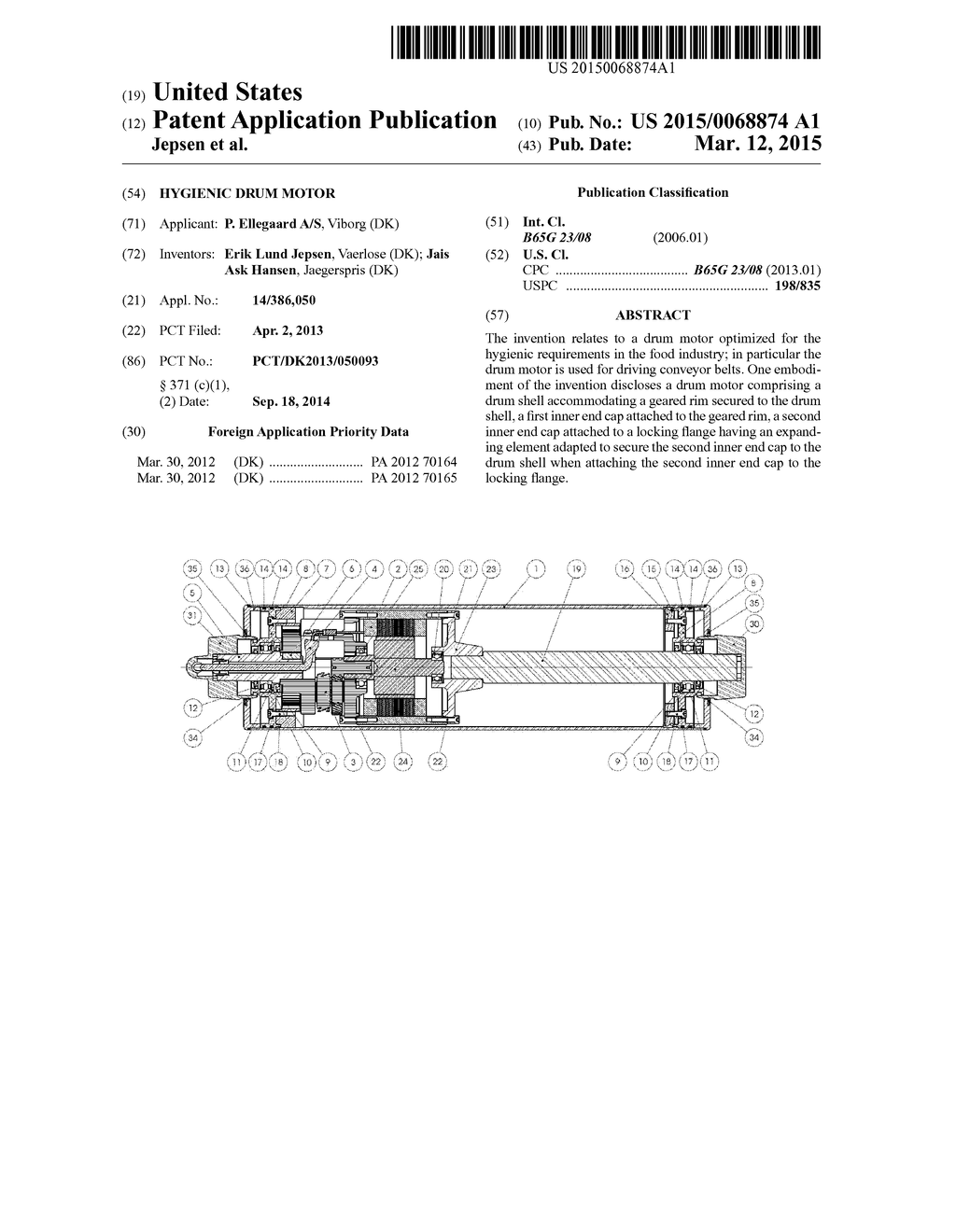 HYGIENIC DRUM MOTOR - diagram, schematic, and image 01