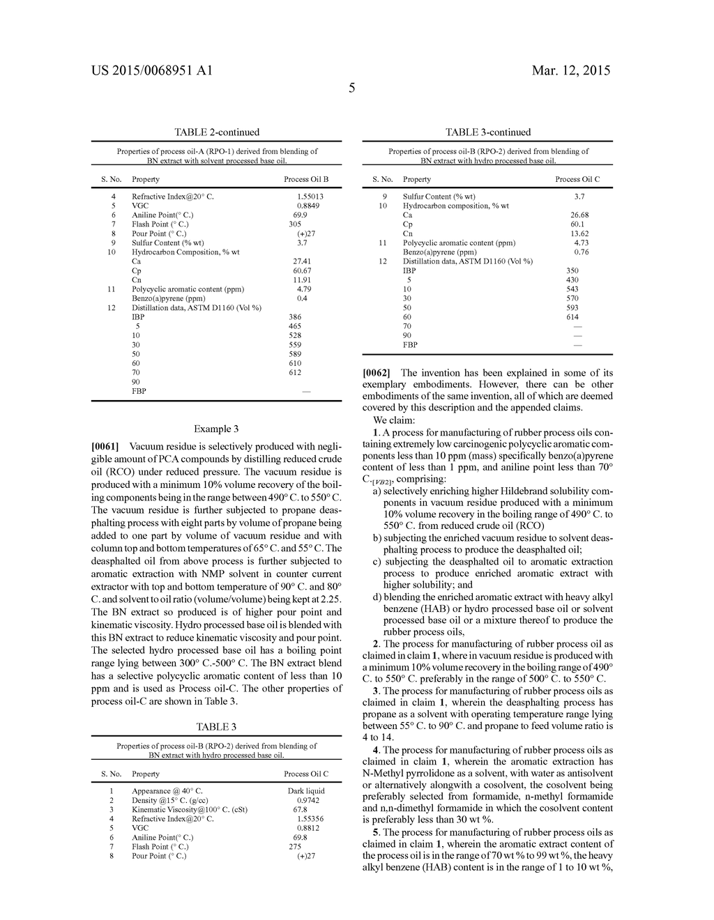 PROCESS FOR MANUFACTURING OF RUBBER PROCESS OILS WITH EXTREMELY LOW     CARCINOGENIC POLYCYCLIC AROMATICS COMPOUNDS - diagram, schematic, and image 06