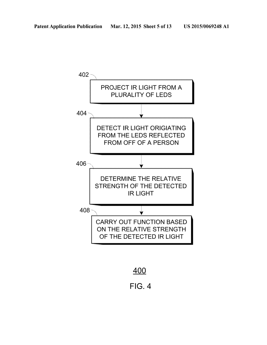 Electronic Device with Gesture Detection System and Methods for Using the     Gesture Detection System - diagram, schematic, and image 06