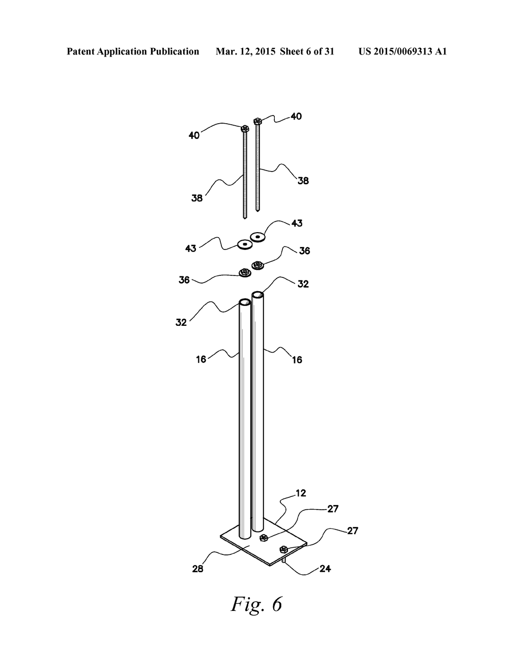 METAL SAFETY RAIL FOR OPEN FLOORS OF A BUILDING UNDER CONSTRUCTION - diagram, schematic, and image 07