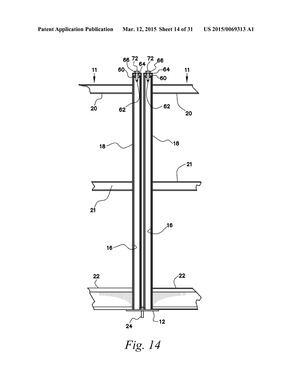 METAL SAFETY RAIL FOR OPEN FLOORS OF A BUILDING UNDER CONSTRUCTION - diagram, schematic, and image 15