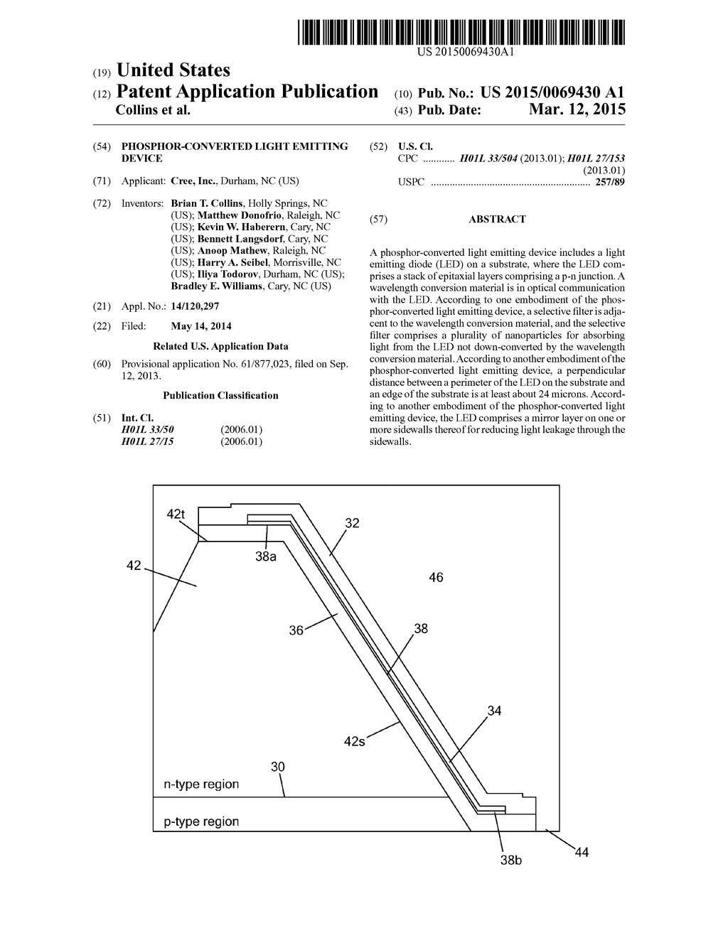 Phosphor-converted light emitting device - diagram, schematic, and image 01