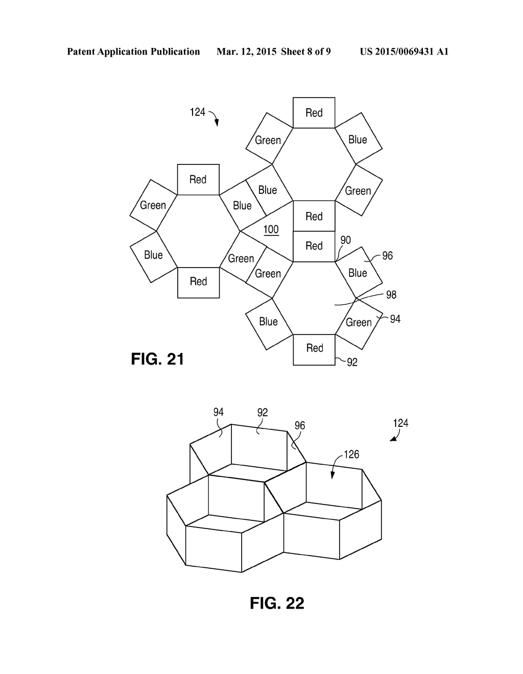 FOLDED 3-D LIGHT SHEETS CONTAINING PRINTED LEDS - diagram, schematic, and image 09