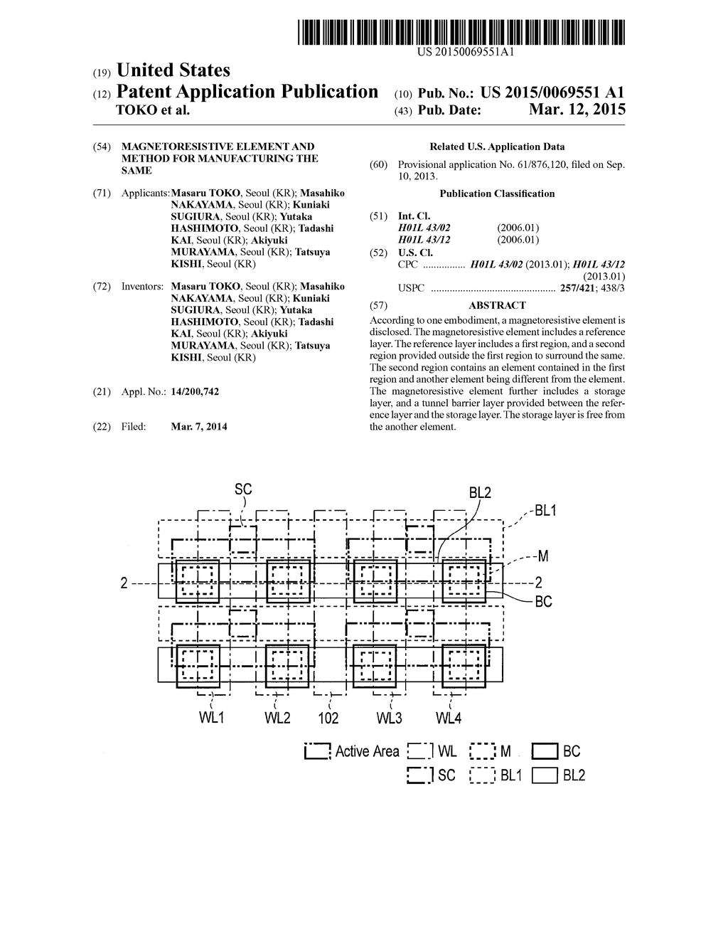 MAGNETORESISTIVE ELEMENT AND METHOD FOR MANUFACTURING THE SAME - diagram, schematic, and image 01