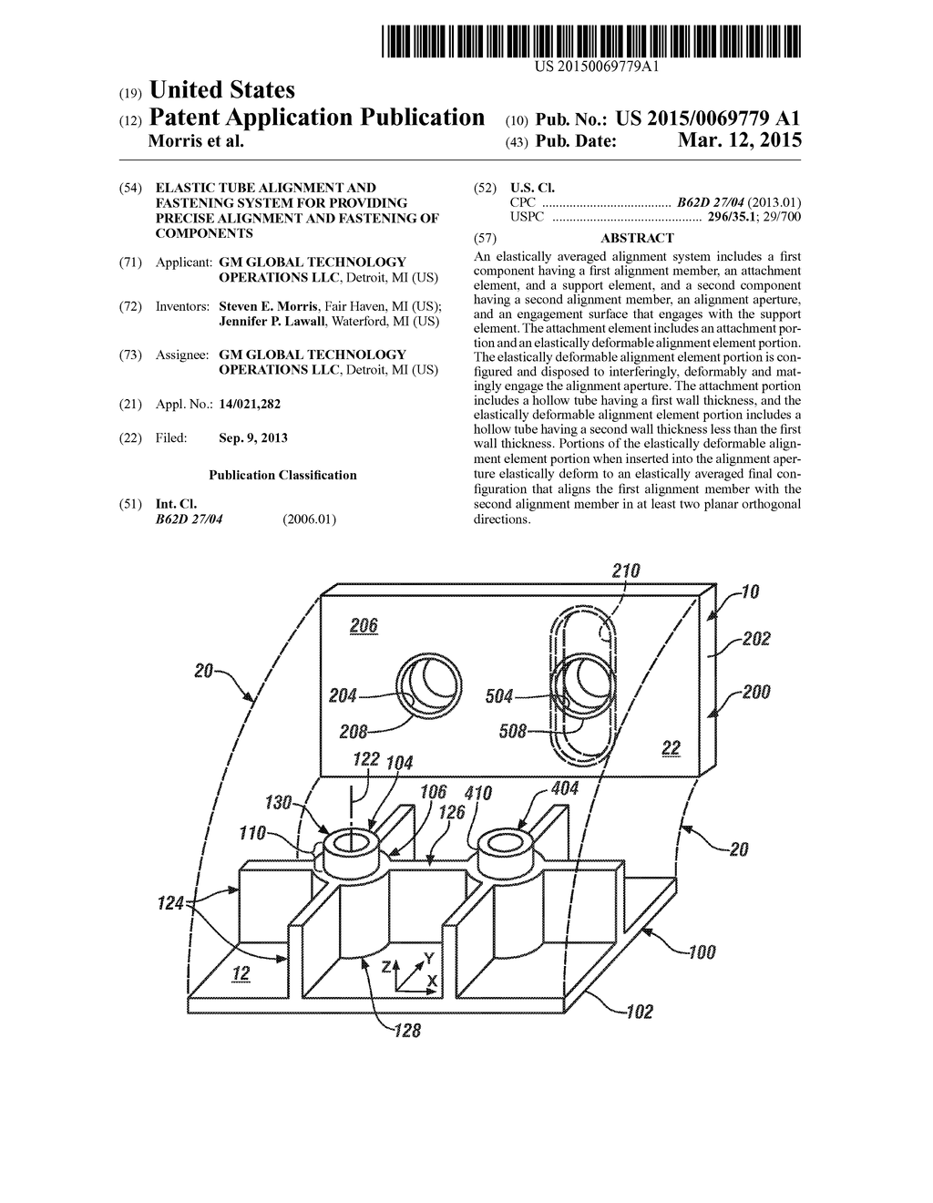 ELASTIC TUBE ALIGNMENT AND FASTENING SYSTEM FOR PROVIDING PRECISE     ALIGNMENT AND FASTENING OF COMPONENTS - diagram, schematic, and image 01