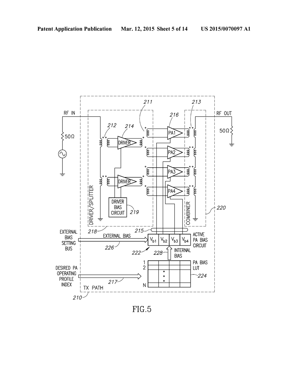 CONFIGURABLE MULTIMODE MULTIBAND INTEGRATED DISTRIBUTED POWER AMPLIFIER - diagram, schematic, and image 06