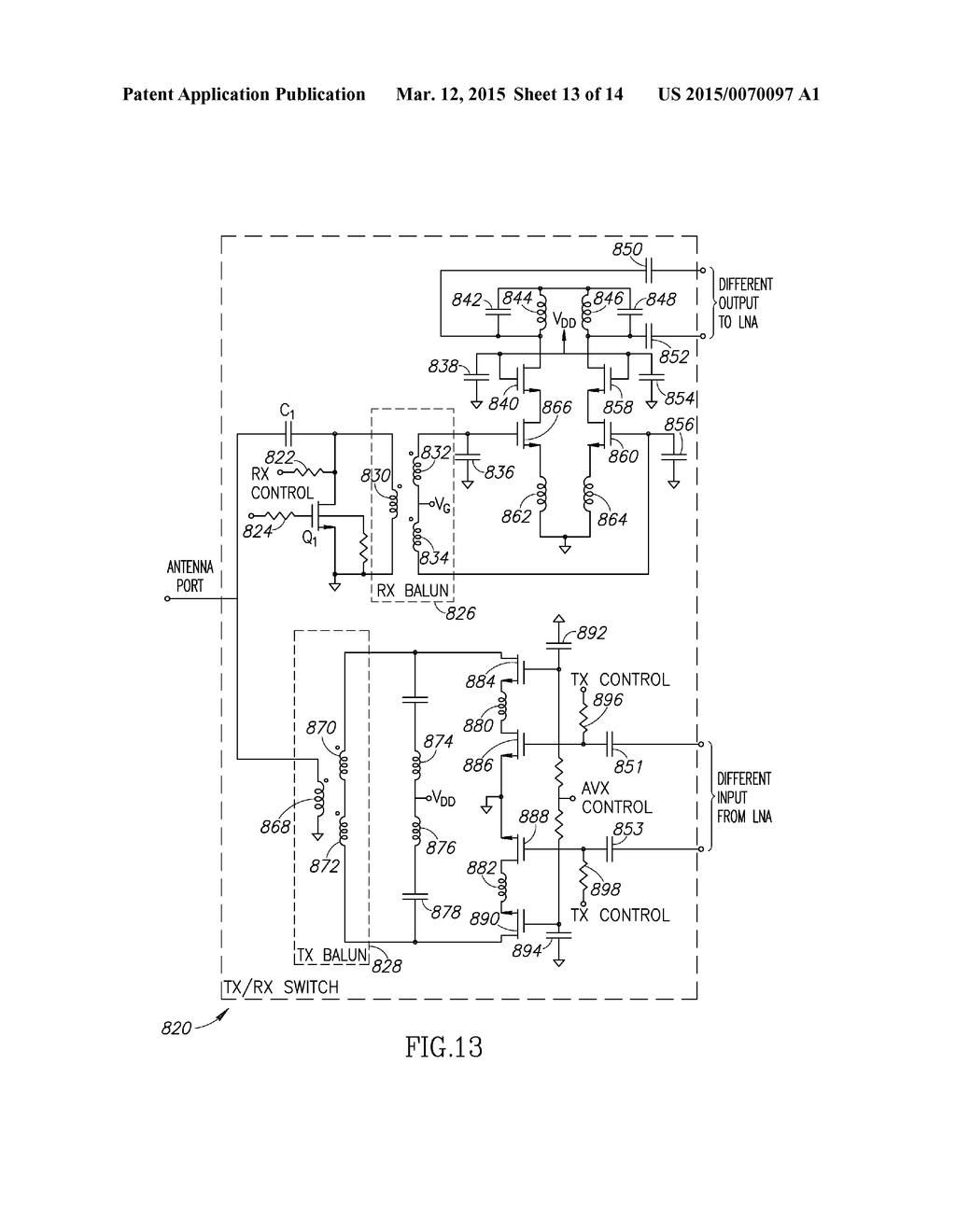 CONFIGURABLE MULTIMODE MULTIBAND INTEGRATED DISTRIBUTED POWER AMPLIFIER - diagram, schematic, and image 14