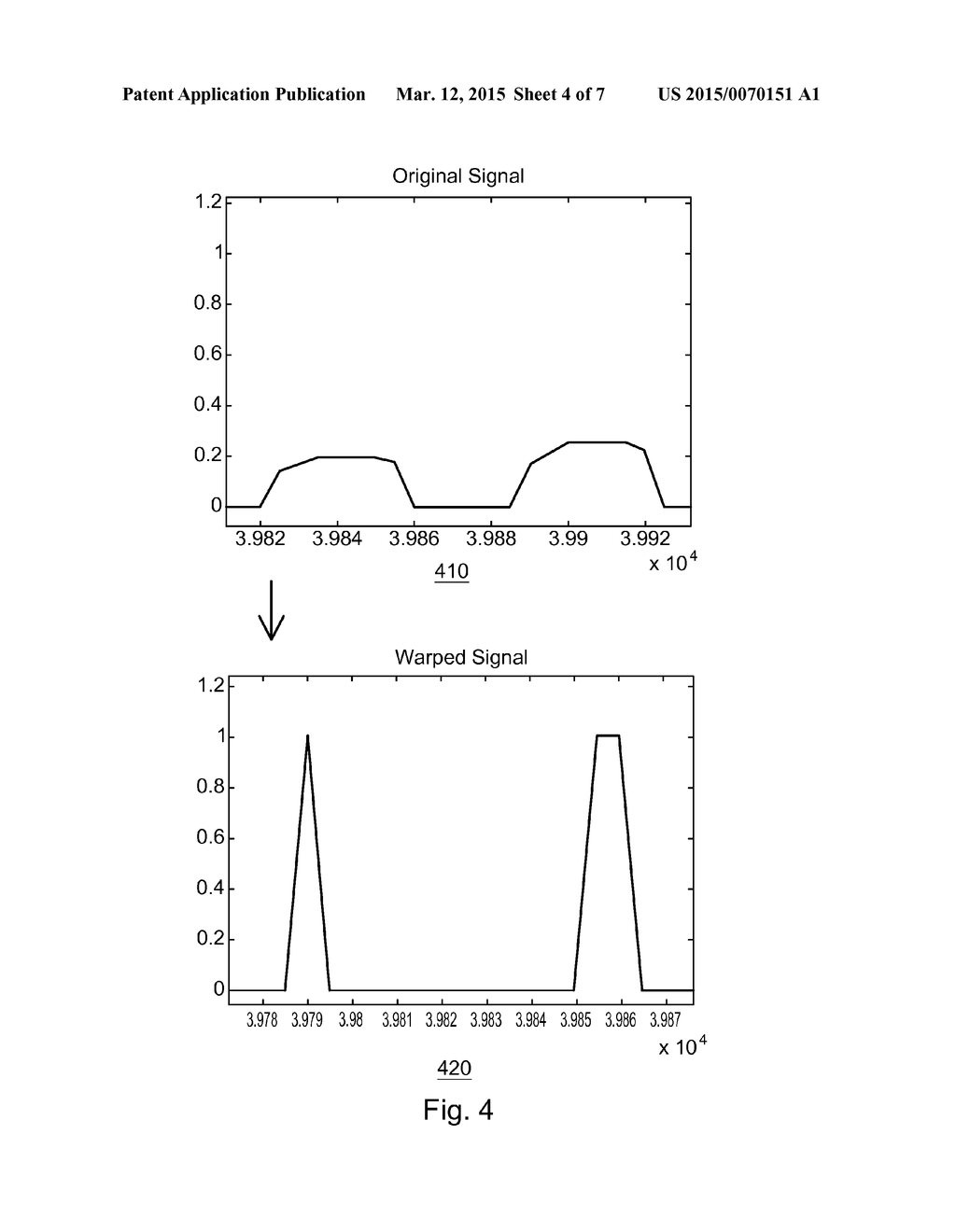 HAPTIC WARPING SYSTEM THAT TRANSFORMS A HAPTIC SIGNAL INTO A COLLECTION OF     VIBROTACTILE HAPTIC EFFECT PATTERNS - diagram, schematic, and image 05