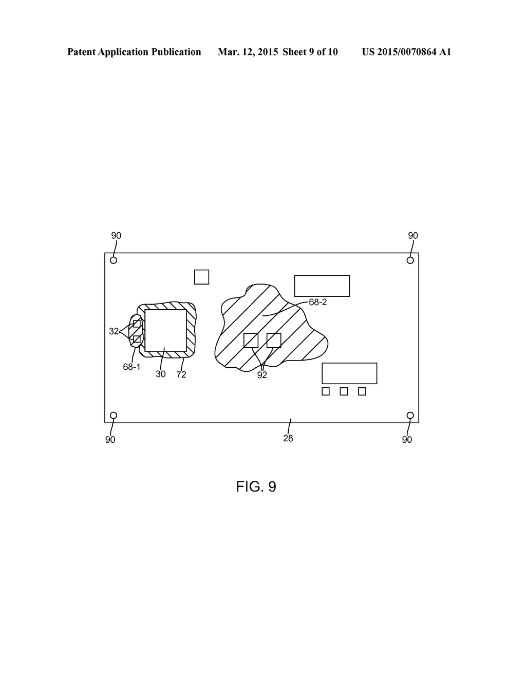 Electronic Device With Printed Circuit Board Noise Reduction Using     Elastomeric Damming and Damping Structures - diagram, schematic, and image 10