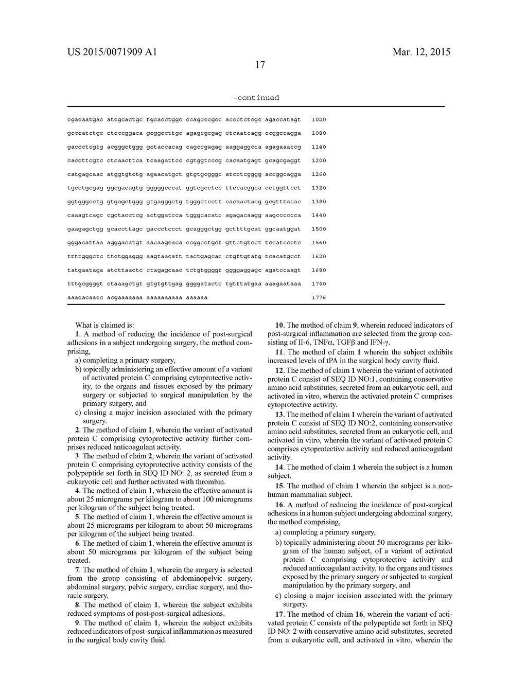 METHODS AND COMPOSITIONS FOR REDUCING THE INCIDENCE OF POST-SURGICAL     ADHESIONS - diagram, schematic, and image 28