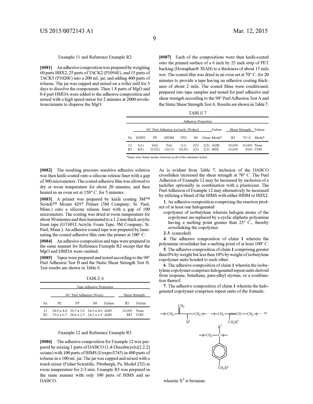 ADHESIVES COMPRISING REACTION PRODUCT OF HALOGENATED POLY(ISOBUTYLENE)     COPOLYMERS AND POLYAMINES - diagram, schematic, and image 10