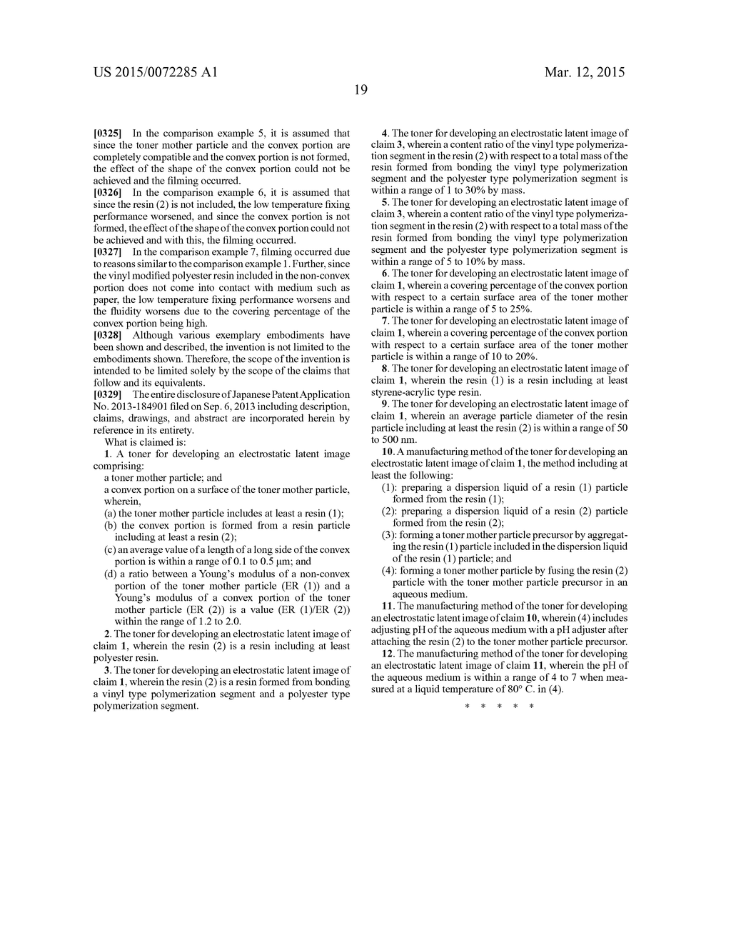 TONER FOR DEVELOPING ELECTROSTATIC LATENT IMAGE AND MANUFACTURING METHOD     THEREOF - diagram, schematic, and image 22