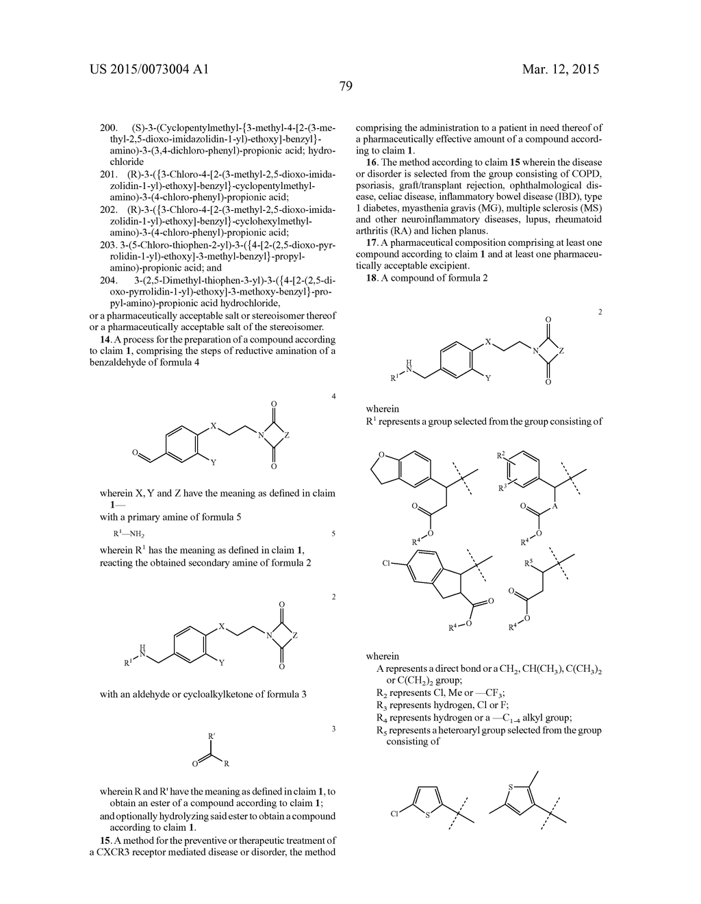 SUBSTITUTED B-AMINO ACID DERIVATIVES AS CXCR3 RECEPTOR ANTAGONISTS - diagram, schematic, and image 80