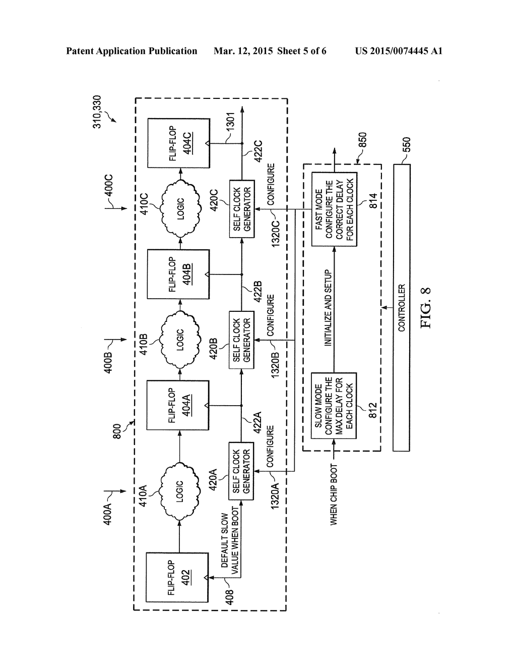 METHOD AND APPARATUS FOR ASYNCHRONOUS PROCESSOR REMOVAL OF META-STABILITY - diagram, schematic, and image 06
