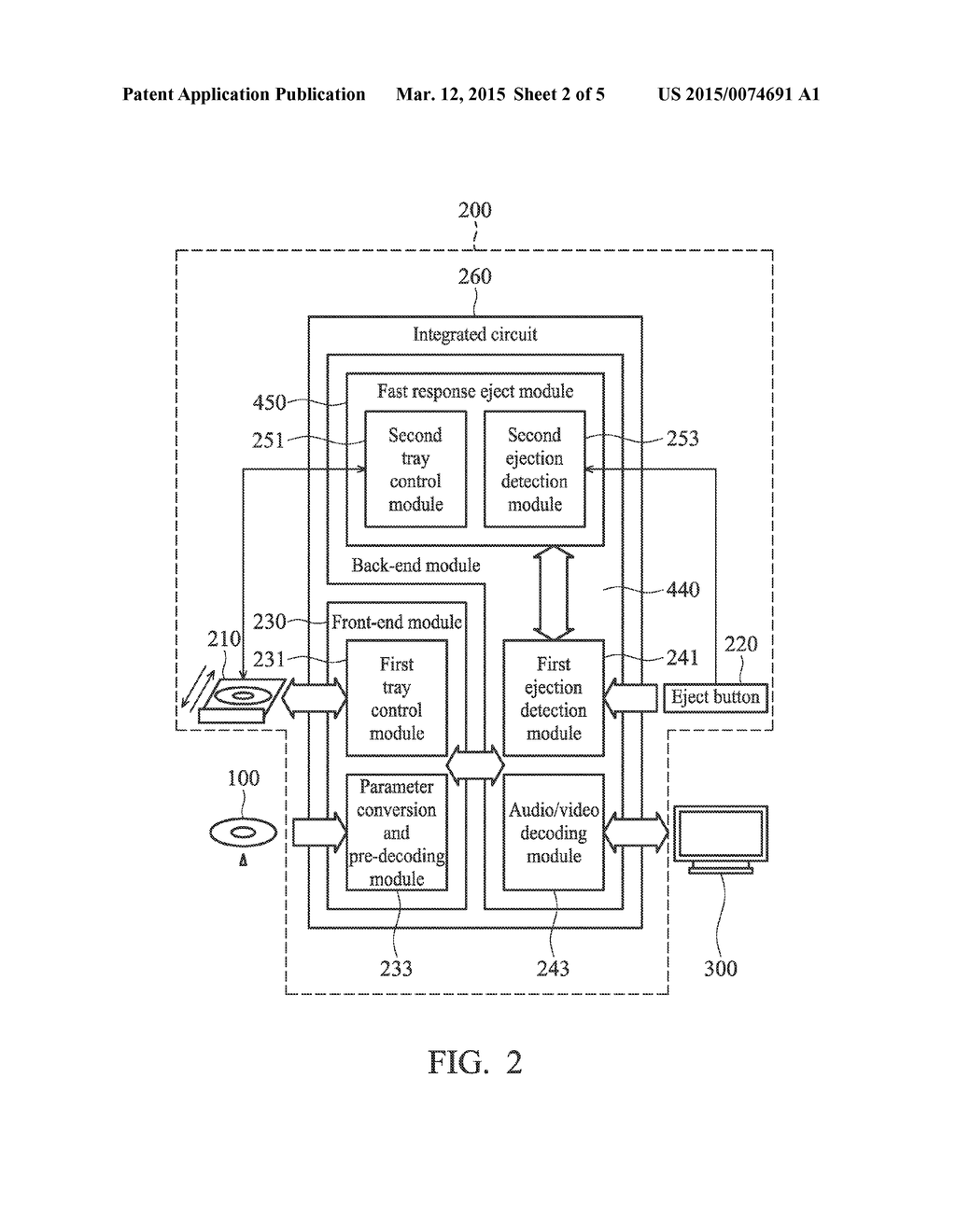 CD PLAYER AND METHOD FOR EJECTION CONTROL THEREOF - diagram, schematic, and image 03