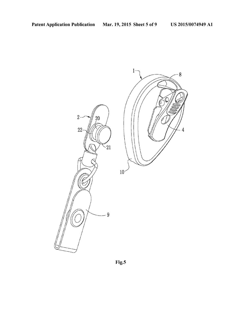 Split type hanging buckle - diagram, schematic, and image 06