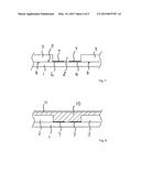 METHOD FOR MANUFACTURING A SEMI-FINISHED PRODUCT FOR A MODULE HAVING A     CELL MADE FROM A PHOTOACTIVE MATERIAL, SEMI-FINISHED PRODUCT AND DEVICE     FOR THE MANUFACTURE THEREOF diagram and image