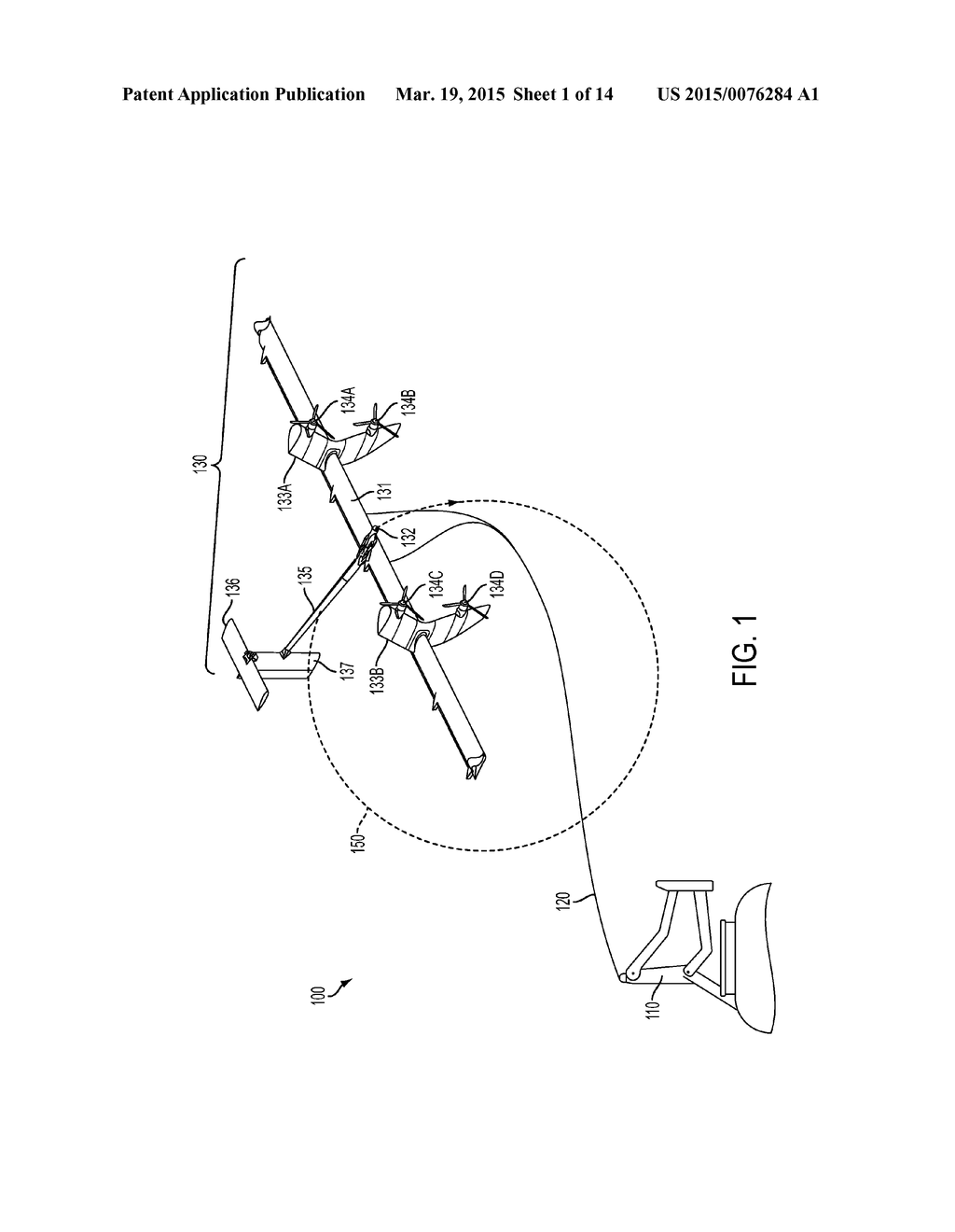 Methods and Systems for Transitioning an Aerial Vehicle Between Hover     Flight and Crosswind Flight - diagram, schematic, and image 02