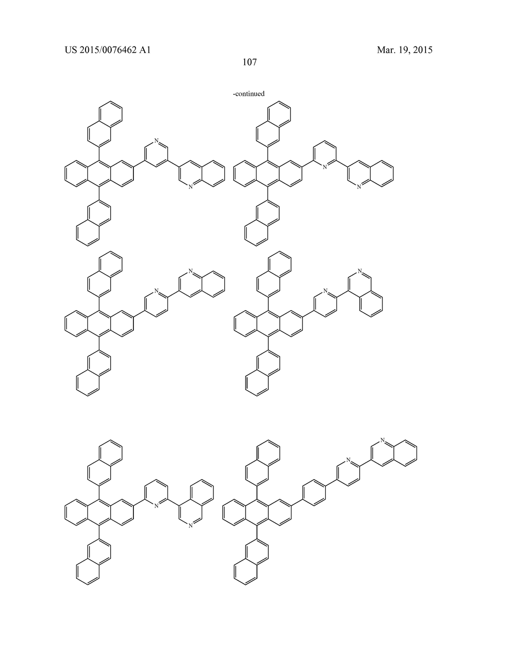 ORGANIC ELECTROLUMINESCENT ELEMENT, COMPOUND AND MATERIAL FOR ORGANIC     ELECTROLUMINESCENT ELEMENT, USED IN THE SAME, AND LIGHT EMITTING DEVICE,     DISPLAY DEVICE AND ILLUMINATION DEVICE, USING THE ELEMENT - diagram, schematic, and image 109