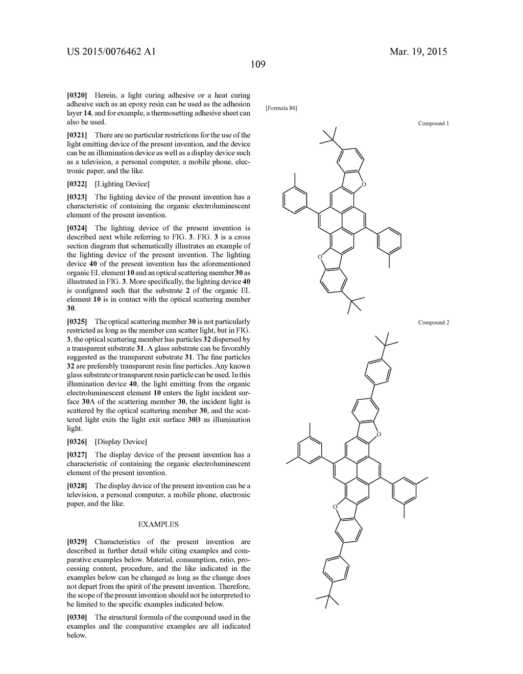 ORGANIC ELECTROLUMINESCENT ELEMENT, COMPOUND AND MATERIAL FOR ORGANIC     ELECTROLUMINESCENT ELEMENT, USED IN THE SAME, AND LIGHT EMITTING DEVICE,     DISPLAY DEVICE AND ILLUMINATION DEVICE, USING THE ELEMENT - diagram, schematic, and image 111